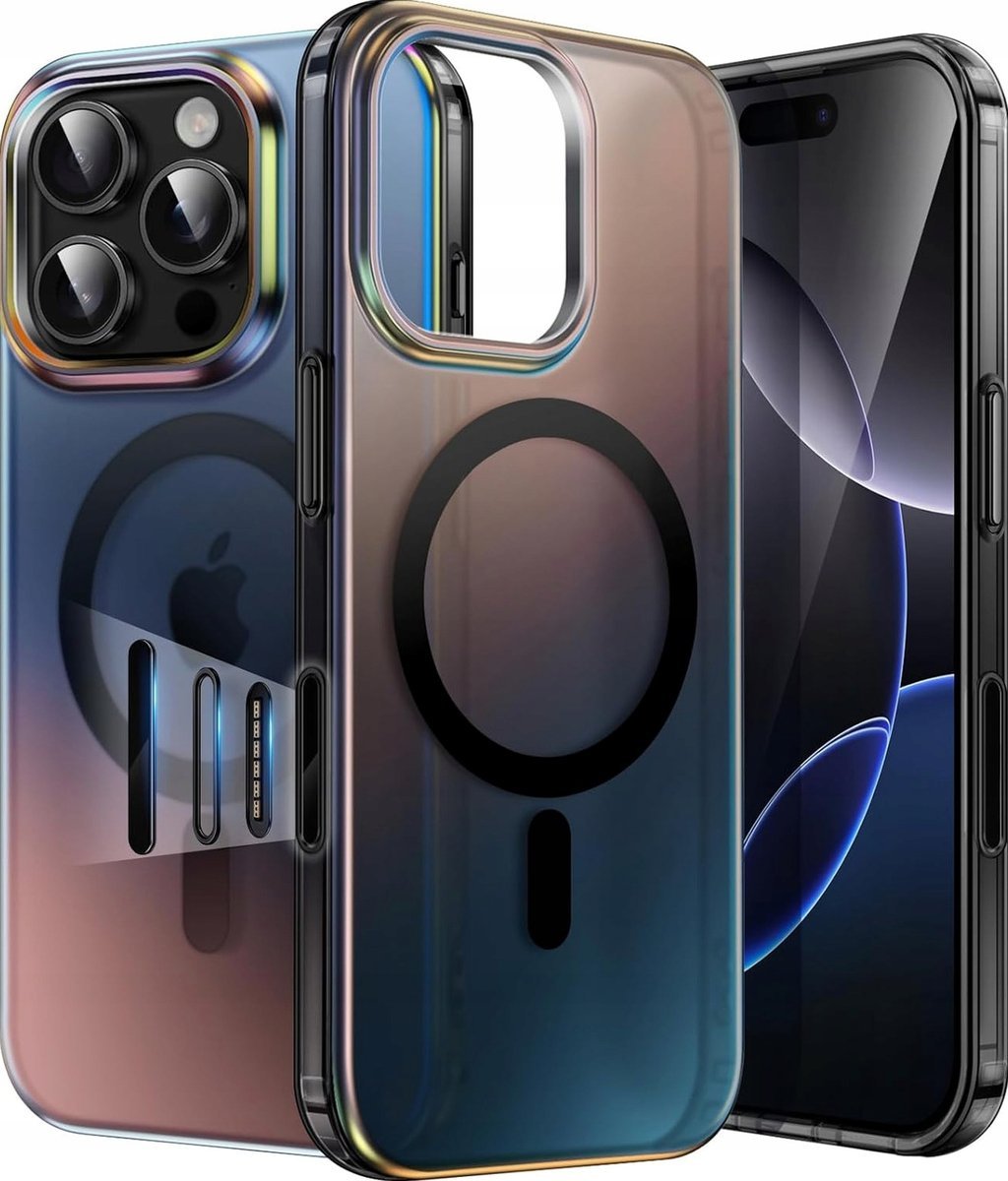 JETech Etui Iridescent do iPhone 16 Pro Max 6,9 Cala z Przycisk Przechwytywania Sterowania Kamerą, Kompatybilne z MagSafe, Uroczy Wzornictwo, Koloro..