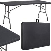 Meble turystyczne - Stół cateringowy 180 cm bankietowy składany w walizkę stolik ogrodowy, turystyczny czarny GF0052 - miniaturka - grafika 1
