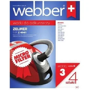 Webber Worek do odkurzacza WEBBER 3 (4 sztuki) - Worki do odkurzaczy - miniaturka - grafika 1