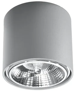 Szary minimalistyczny plafon LED walec - EX655 A0-T48 - Lampy sufitowe - miniaturka - grafika 1