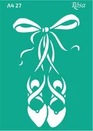 Szkolne artykuły papiernicze - Szablon samoprzylepny wielokrotnego użytku baletki 21x29.7cm - miniaturka - grafika 1