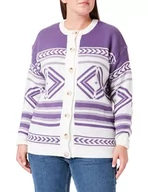 Swetry damskie - aleva Damski kardigan 19025429-AL04, fioletowy, XL/XXL, liliowy, XL-XXL - miniaturka - grafika 1