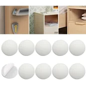 Zabezpieczenia dla dzieci - 12 sztuk ochraniaczy ściennych, odbojników, zderzaków, osłon na klamkę, średnica 40 mm, tapeta - amortyzator, biały - miniaturka - grafika 1