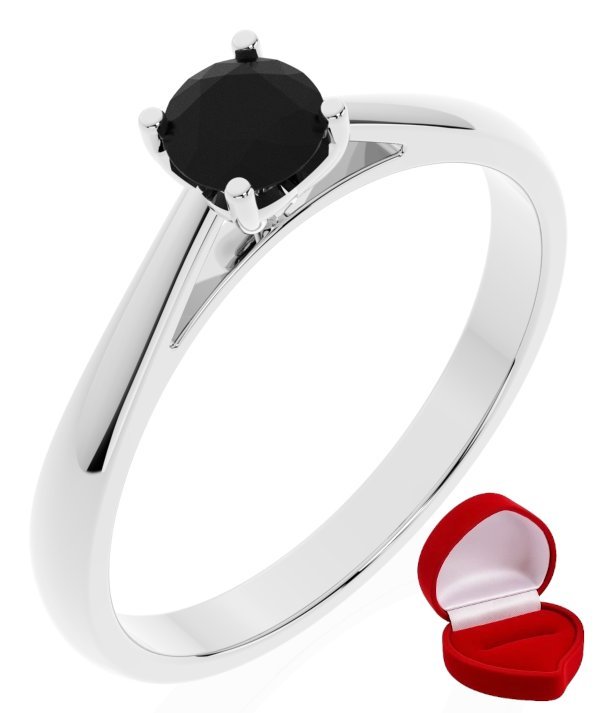 ZŁOTY PIERŚCIONEK ZARĘCZYNOWY 585 14k BRYLANT CZ. 0,30 ct BIAŁE ZŁOTO R28