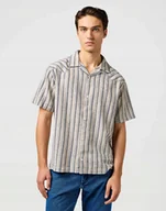 Koszule męskie - WRANGLER SS W RESORT SHIRT INDIGO STRIPE 112362723 M - miniaturka - grafika 1