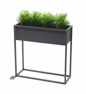 Kwietnik Metalowy Stojak CUBO 60x60cm szary skrzynka loft 05-08/S - Kwietniki - miniaturka - grafika 1