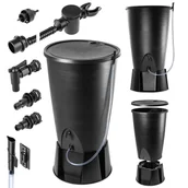 Zbiorniki na deszczówkę - Zbiornik na deszczówkę Molar 260L z zestawem przyłączeniowym czarny - miniaturka - grafika 1