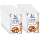 Mokra karma dla kotów - BRIT CARE Cat Pouches Kitten Fillets in Jelly with Savory Salmon 24x85g - miniaturka - grafika 1