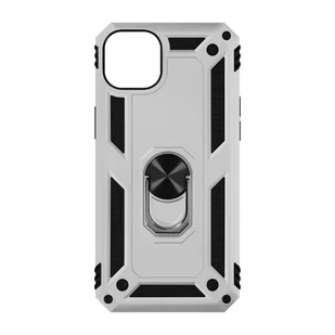 iPhone 14 Etui Hybrydowe, odporne na wstrząsy podstawki wideo z pierścieniem w kolorze srebrnym - Etui i futerały do telefonów - miniaturka - grafika 1