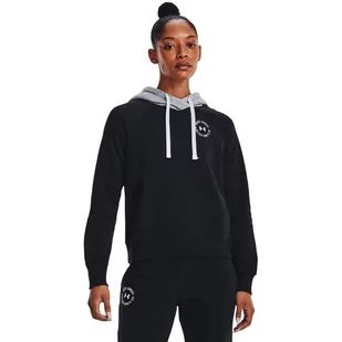 Bluza damska Under Armour Rival Fleece CB Hoodie czarna 1373031 001-S - Bluzy damskie - miniaturka - grafika 1