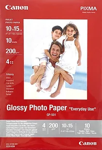 Papier fotograficzny Canon Glossy GP-501 10x15 cm 200 g/m2 10 ark. (0775B005) - Akcesoria fotograficzne - miniaturka - grafika 1