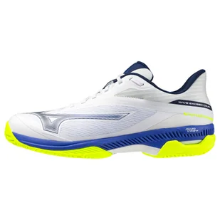 Męskie buty tenisowe Mizuno Wave Exceed Court Clay M White/Dazzling Blue/Lightning EUR 44 - Buty sportowe męskie Męskie buty tenisowe Mizuno Wave Exceed Court Clay M White/Dazzling Blue/Lightning EUR 44 - Buty sportowe męskie - miniaturka - grafika 1