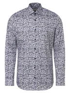 Koszule męskie - Eterna Slim Fit Koszula męska - non-iron Mężczyźni Slim Fit Bawełna niebieski wzorzysty, 38 - miniaturka - grafika 1