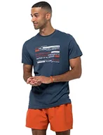 Koszulki męskie - Jack Wolfskin Męski t-shirt Established in T M Dark Sky S 1807751 - miniaturka - grafika 1