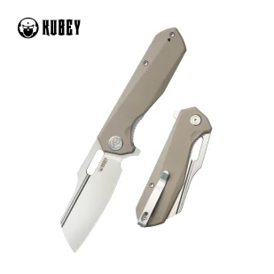 Nóż składany Kubey Atlas Tan G10, Satin 14C28N by Jelly Jerry (KU328J) - Noże - miniaturka - grafika 1