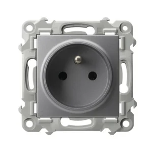 Ospel Gniazdo pojedyncze z/u SZAFIR - szary mat - Gniazdka elektryczne Ospel Gniazdo pojedyncze z/u SZAFIR - szary mat - Gniazdka elektryczne - miniaturka - grafika 1