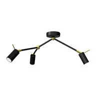 Lampy sufitowe - Milagro Lampa sufitowa IRIS Black/Gold 3x mini GU10 MLP7270 - miniaturka - grafika 1