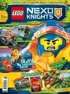 LEGO Nexo Knights magazyn 6/2018 + Clay z Mieczem Ognia + niespodzianka - Czasopisma - miniaturka - grafika 1