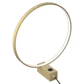 Lampy stojące - Lampka biurkowa AGARO 2004 Shilo LED 9W 3000K obręcz złota - miniaturka - grafika 1