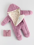 Bluzki dla niemowląt - Reserved - Ocieplany kombinezon z kapturem - jasnofioletowy - miniaturka - grafika 1