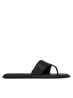 Klapki i japonki damskie - Calvin Klein Japonki Leather Toe Post Sandals HW0HW02866 Czarny - miniaturka - grafika 1