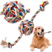 Zabawki dla psów - Zabawka sznurkowa dla psa szarpak Kolorowa - miniaturka - grafika 1