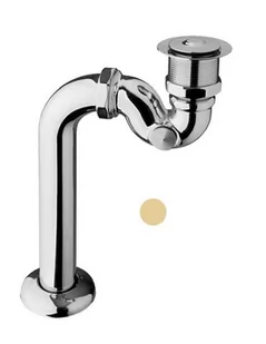 Syfon click-clack do wanien wolnostojących złoty Besco - Syfony - miniaturka - grafika 1