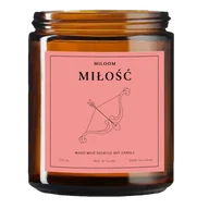 Świece - Miloom Świeca Sojowa Zapachowa Drewniany Knot Miłość Wegańska 230ml - miniaturka - grafika 1
