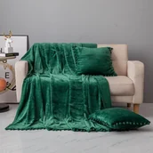 Koce - Koc 150 x 200 Mikrofibra Pompie Pompony Butelkowy - miniaturka - grafika 1