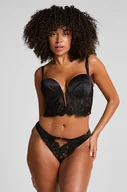 Majtki damskie - Hunkemöller Brazyliany Grace z wysokim wycięciem Czarny - miniaturka - grafika 1