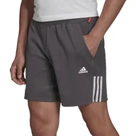 Spodnie sportowe męskie - Spodenki dresowe adidas Aeroready Motion Sport HC0641 - szare - miniaturka - grafika 1