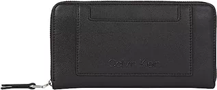 Portfele - Calvin Klein Damski zestaw Ck z zamkiem błyskawicznym wokół dużych portfeli, Ck czarny, Rozmiar Uniwersalny - grafika 1