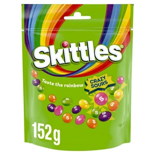Skittles Crazy Sours Cukierki do żucia 152 g - Cukierki - miniaturka - grafika 1