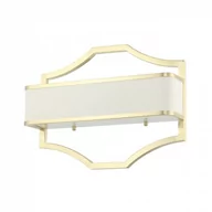 Lampy ścienne - Orlicki Design Kinkiet LAMPA klasyczna Gerdo Parette Old Gold metalowa OPRAWA prostokątna ścienna złota kremowa - miniaturka - grafika 1
