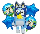 Balony i akcesoria - ZESTAW FOLIOWYCH BALONÓW NIEBIESKIE PIESKI Z BAJEK DEKORACJA URODZINOWA - miniaturka - grafika 1