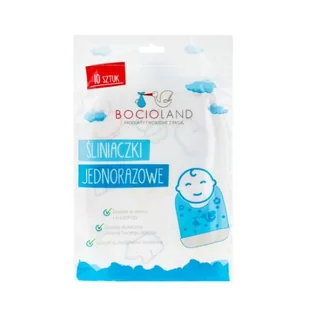 BOCIOLAND Śliniak jednorazowy z kieszonką zapinany na rzep, 10szt. >> 0zł za wysyłkę przy zakupach od 149 zł << - Śliniaki i fartuszki - miniaturka - grafika 1
