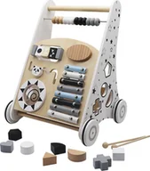 Chodziki - Lilliputiens Drewniany chodzik manipulacyjny biały Uniwersalny - miniaturka - grafika 1