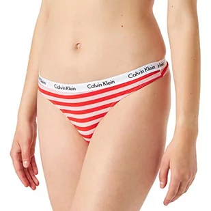 Calvin Klein Damskie majtki stringi, Rainer Stripe_Pink Shell, L - Majtki damskie - miniaturka - grafika 1