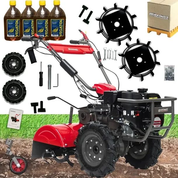 Glebogryzarka Hortmasz X620N zestaw 4xolej, koła metalowe i koła gumowe