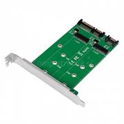 Kontrolery - LogiLink adapter 2x SATA na 2x M.2 SATA SSD PC0086 - miniaturka - grafika 1