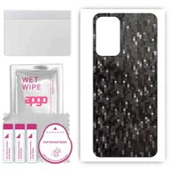 Szkła hartowane na telefon - Folia naklejka skórka strukturalna na TYŁ do Samsung Galaxy A73 -  Carbon Pixel Czarny - apgo SKINS - miniaturka - grafika 1
