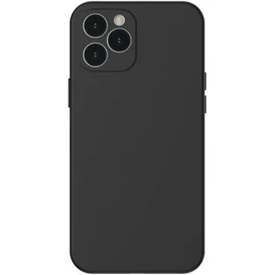 Baseus Liquid Silica Gel Case Elastyczne żelowe etui iPhone 12 Pro Max Czarny (WIAPIPH67N-YT01) WIAPIPH67N-YT01 - Etui i futerały do telefonów - miniaturka - grafika 1