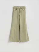 Spodnie damskie - Reserved - Jeansy flare z wysokim stanem - zielony - miniaturka - grafika 1