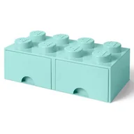 Pojemniki na zabawki - Lego POLTOP POLTOP Pojemnik z szufladkami Brick 8 bladoniebieski - miniaturka - grafika 1