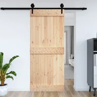 Drzwi wewnętrzne - Drzwi przesuwne, 70x210 cm, lite drewno sosnowe 8720845854621 - miniaturka - grafika 1