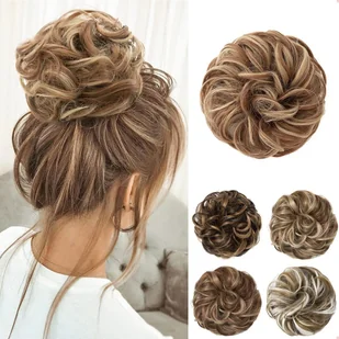 JJstar Duża lokowana treska z prawdziwych włosów, elastyczna - Ozdoby do włosów JJstar Duża lokowana treska z prawdziwych włosów, elastyczna - Ozdoby do włosów - miniaturka - grafika 1