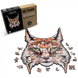 Puzzle drewniane RYŚ DISCREET LYNX A3 - Puzzle - miniaturka - grafika 1