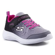 Buty dla dziewczynek - Buty Skechers Selectors Sweet Swirl 302474L-BKMT szare - miniaturka - grafika 1