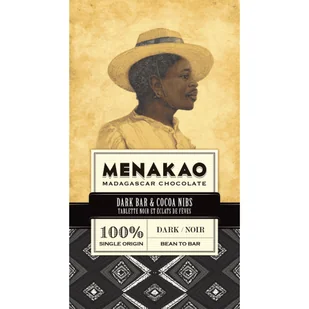 Menakao masa kakaowa 100% z kawałkami kakao 75g - Czekolada - miniaturka - grafika 1