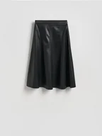 Spódnice - Reserved - Spódnica midi z imitacji skóry - czarny - miniaturka - grafika 1